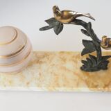 Marble and bronze lamp