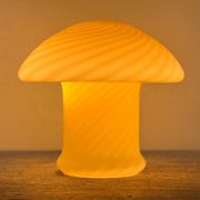 Lampe champignon vintage faite à la main en verre de Murano, Italie, années 70.