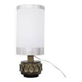 Vintage lamp, glass lamp signed Robert de Schuytener, bedside lamp, table lamp