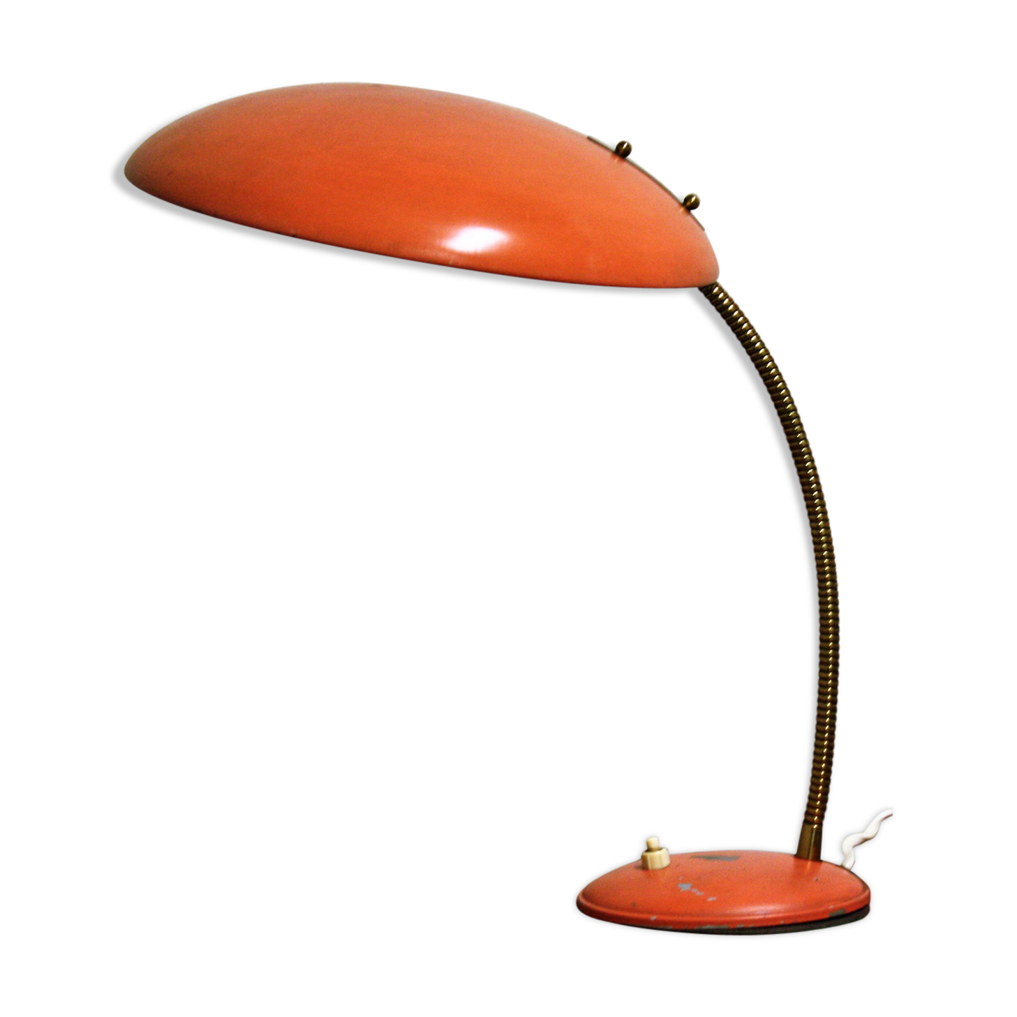Orange midcentury table lamp by Philips, 1960s