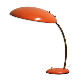 Lampe de Table midcentury orange par Philips, années 1960