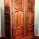 Burgundian wardrobe from the Louis XIII period in solid walnut.