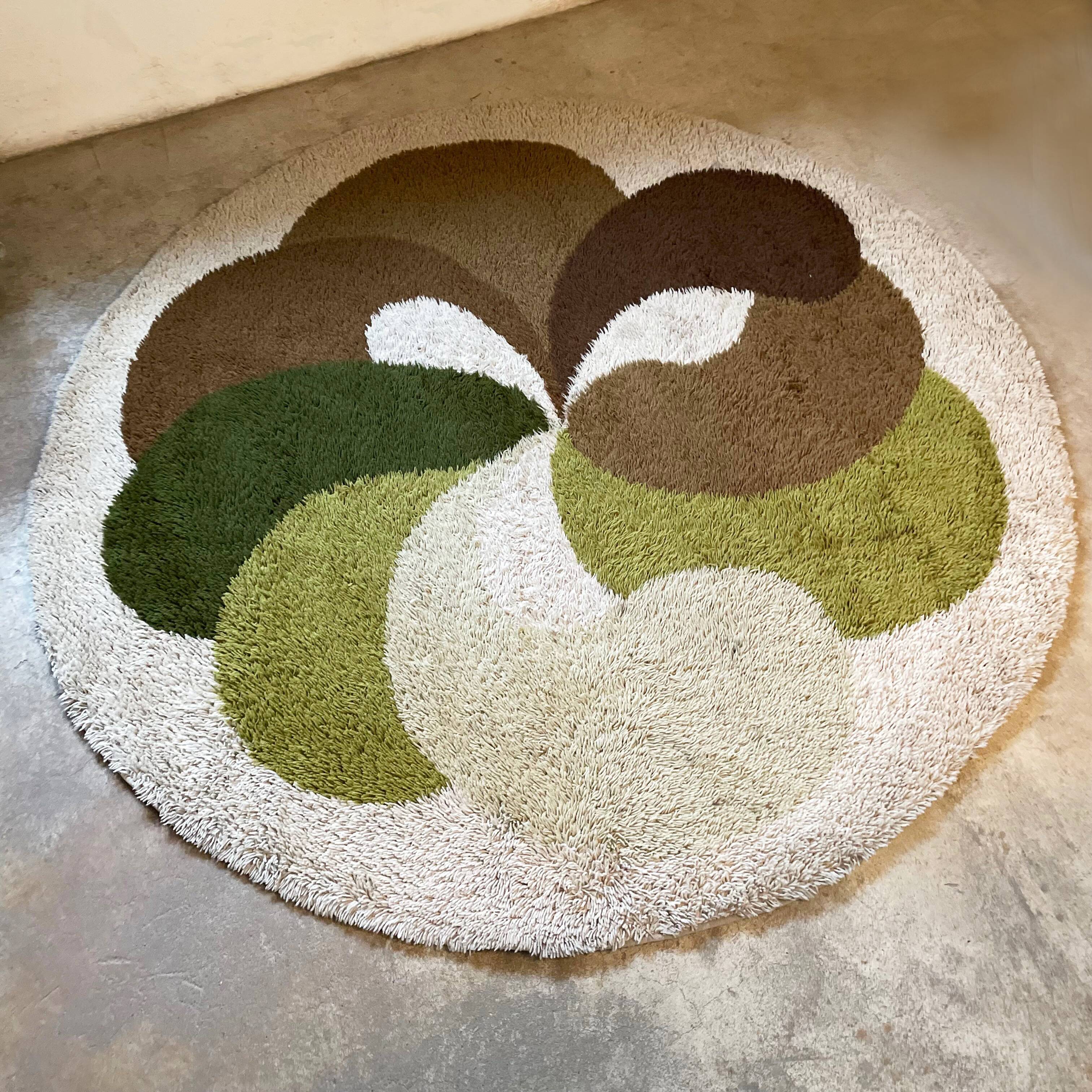 Xl psychedelic high pile rya rug desso netherlands, 1970s
