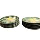 Set of 10 Saint Clément oyster barbotine plates circa 1940