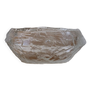 Demant brutalist glass dish by Göte Augustsson | Ruda Sweden | 1960s