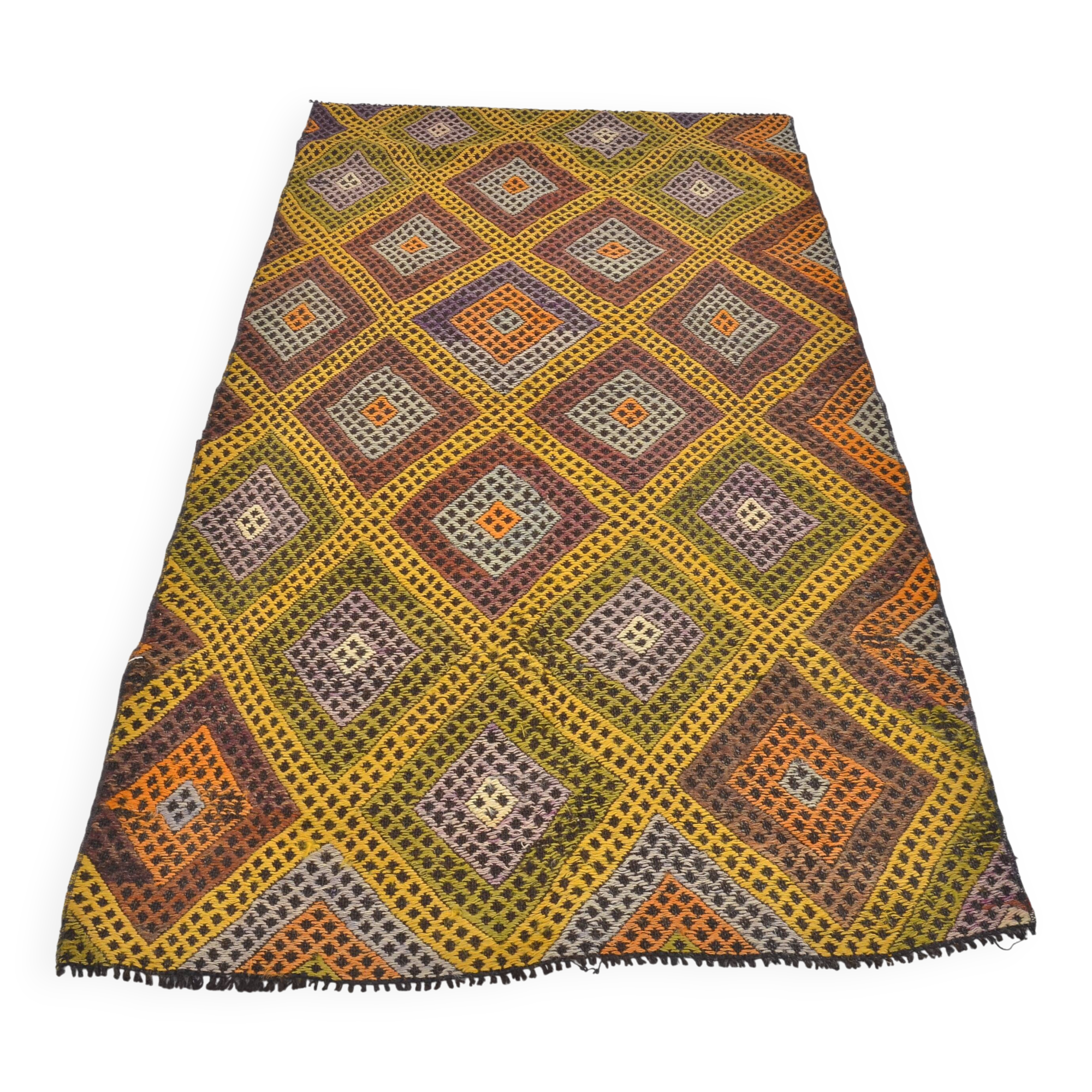 Small Oushak Vintage Kilim Rug sku 1985