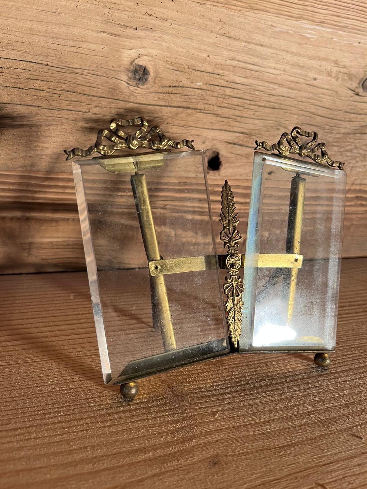 Double photo frame louis XV beveled glass