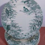 Assiette plate terre de fer Sarreguemines Neige