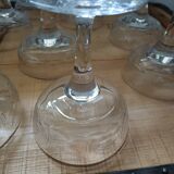 11 antique champagne glasses