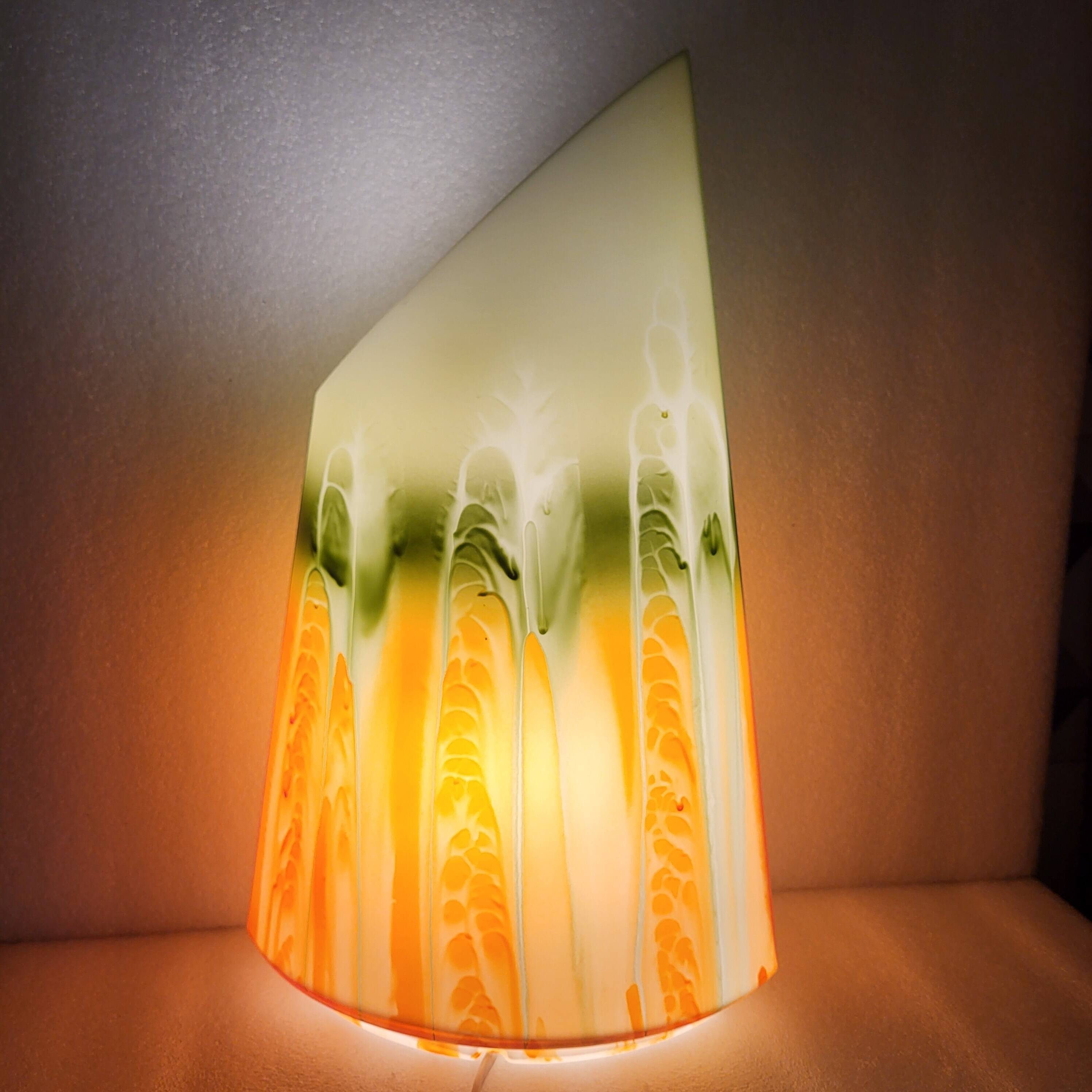 Asymmetrical vintage lamp, space age, Zwiesel, 1960-70.