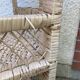 Vintage rattan corner shelf