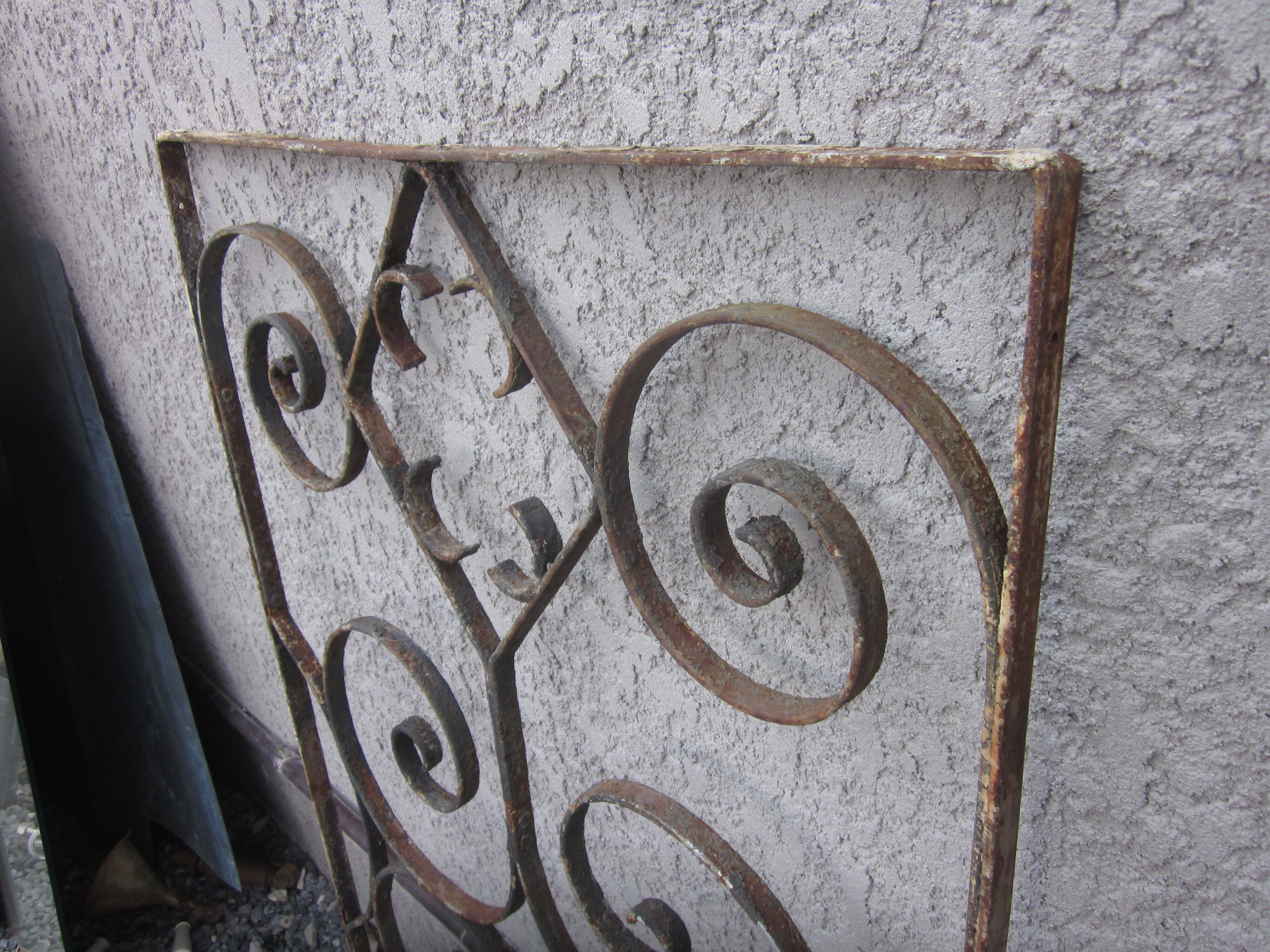 old wrought iron grid