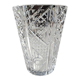 Vintage vase with flared neck in cut crystal - Decorated with geometric patterns / diamond braces