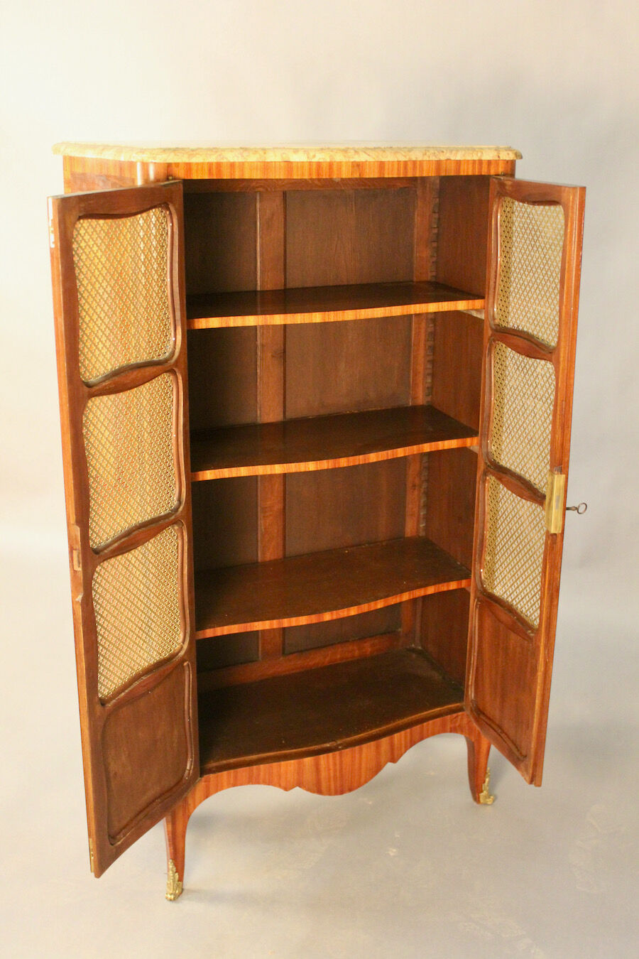 Showcase library mesh marquetée louis xv