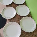6 assiettes plates Luneville