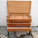 Vintage metal feet nightstand