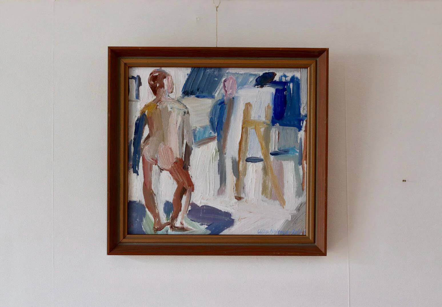 Oil on Swedish canvas "Study of a Nude", Ulla Hellenius Reit