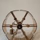 Vintage brass and smoked glass chandelier
