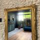 Antique Empire period mirror 165.5cm gilded with gold leaf