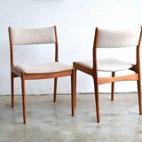 Série de quatre chaises par Johannes Andersen pour Uldum Møbelfabrik