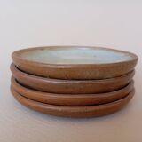 4 grey stoneware tapas plates
