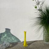 Murano yellow glass soliflore vase, 1960