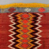 Vintage Turkish Mini Kilim 97x50 cm wool small Kelim Runner, shabby Chic