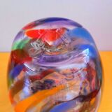 Multicolored Murano glass vase