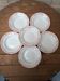 6 deep plates Longwy model Toulouse pink border ironstone