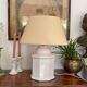 Vintage cracked ceramic lamp