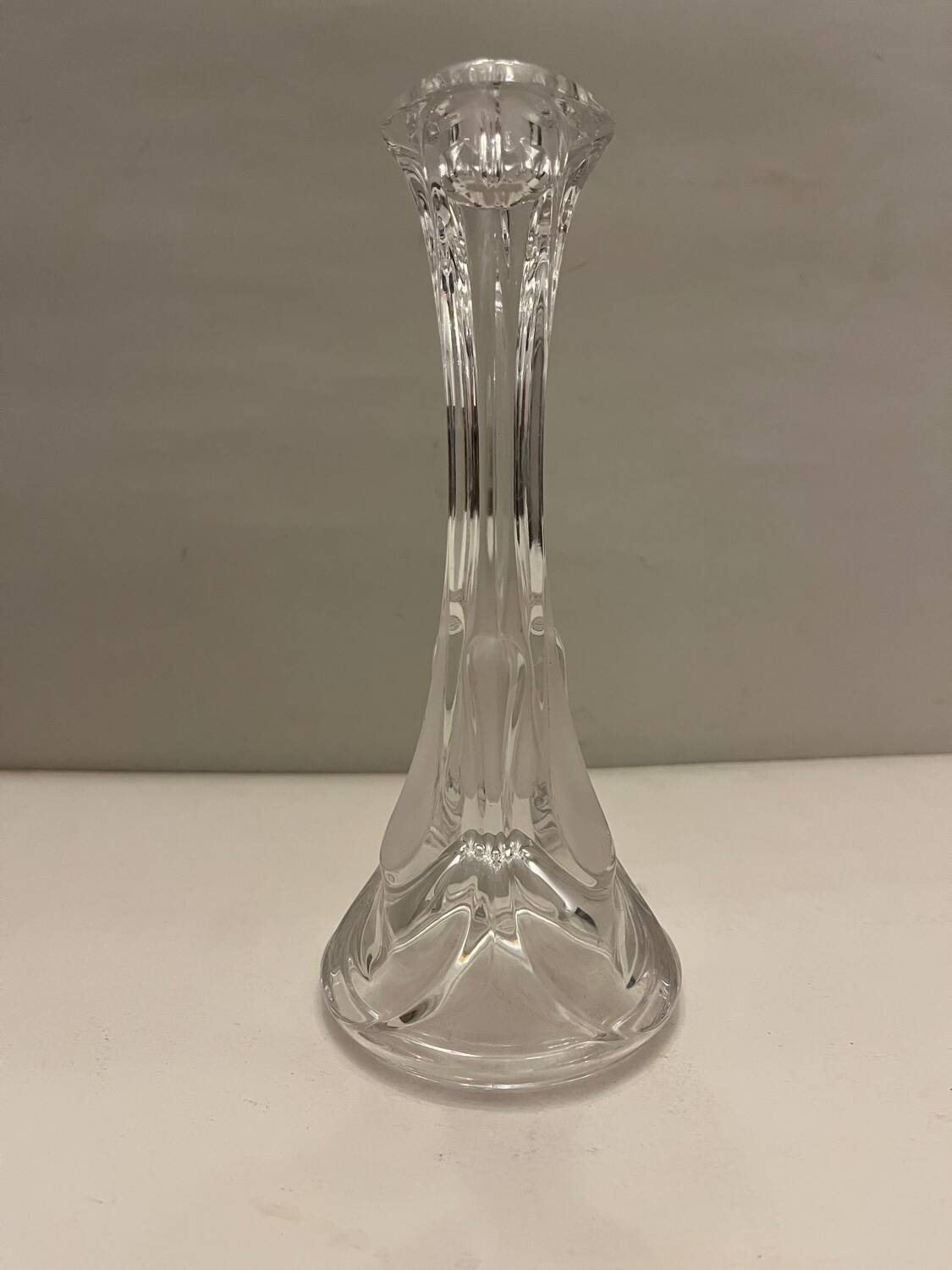 Molded glass candle holder