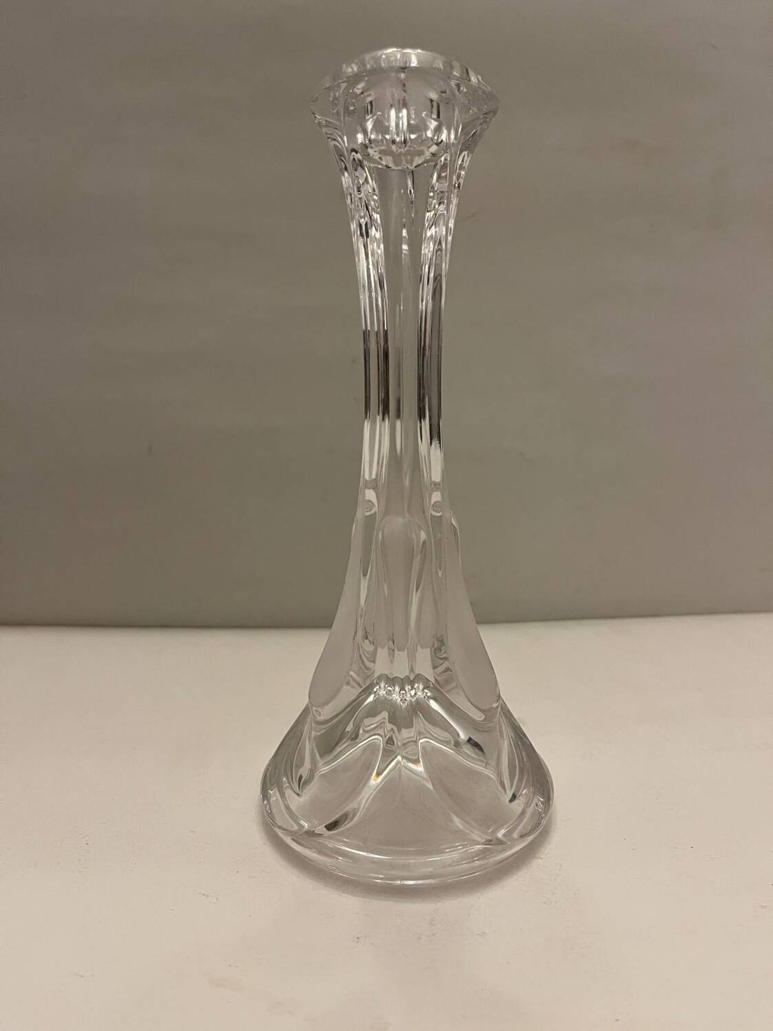 Molded glass candle holder