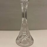 Bougeoir en verre moulé