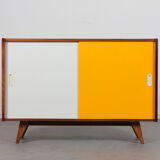 Yellow and white sideboard by Jiri Jiroutek, model U-452, 1960