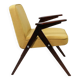 Modern yellow velvet armchair by Chierowski 366
