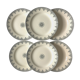 Six old flat plates "gagny" - iron earth
