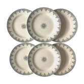 Six old flat plates "gagny" - iron earth