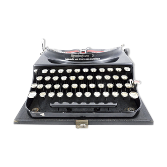 Machine à écrire remington 3 original usa 1930 révisé avec ruban neuf