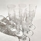 11 champagne flutes on foot in crystal saint louis collection messina model of 1973. stamped