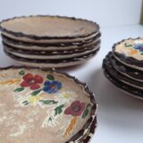 Dix assiettes à dessert de Jérôme Massier - Vallauris