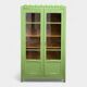 Armoire parisienne vitrée art déco 1930 kaki