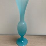 Blue opaline glass soliflore vase