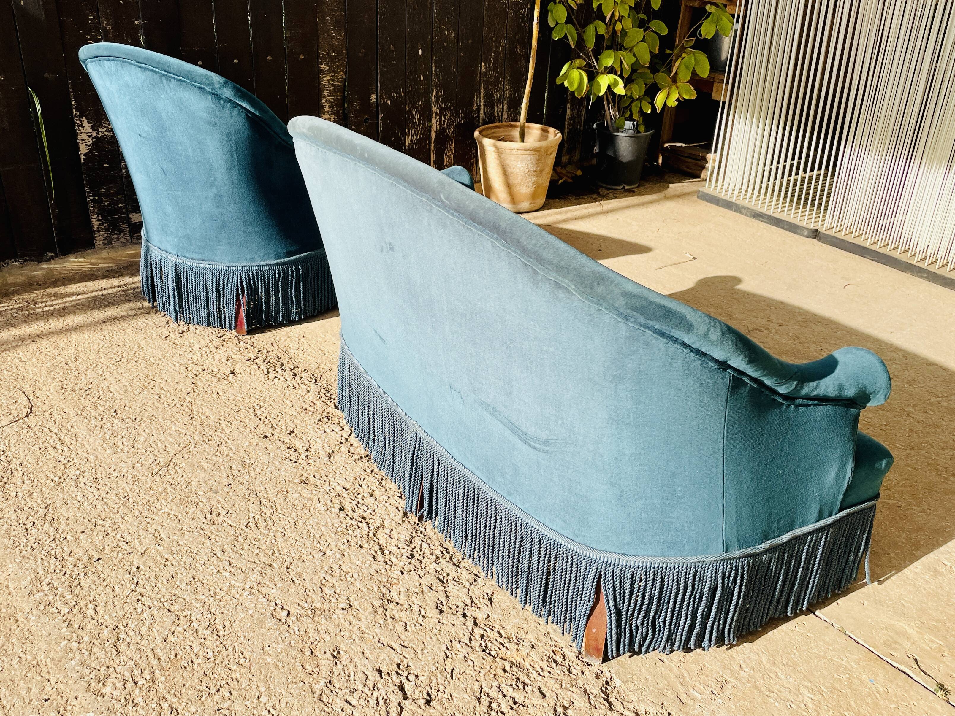 Bench and toad armchair