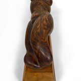 Important Sculpture of a Woman's Body, Cedar and Oak, Brutalism, 1970