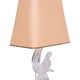 Daum Crystal Glass Bird Table Lamp, Vintage 1960s, France, Oval Shade