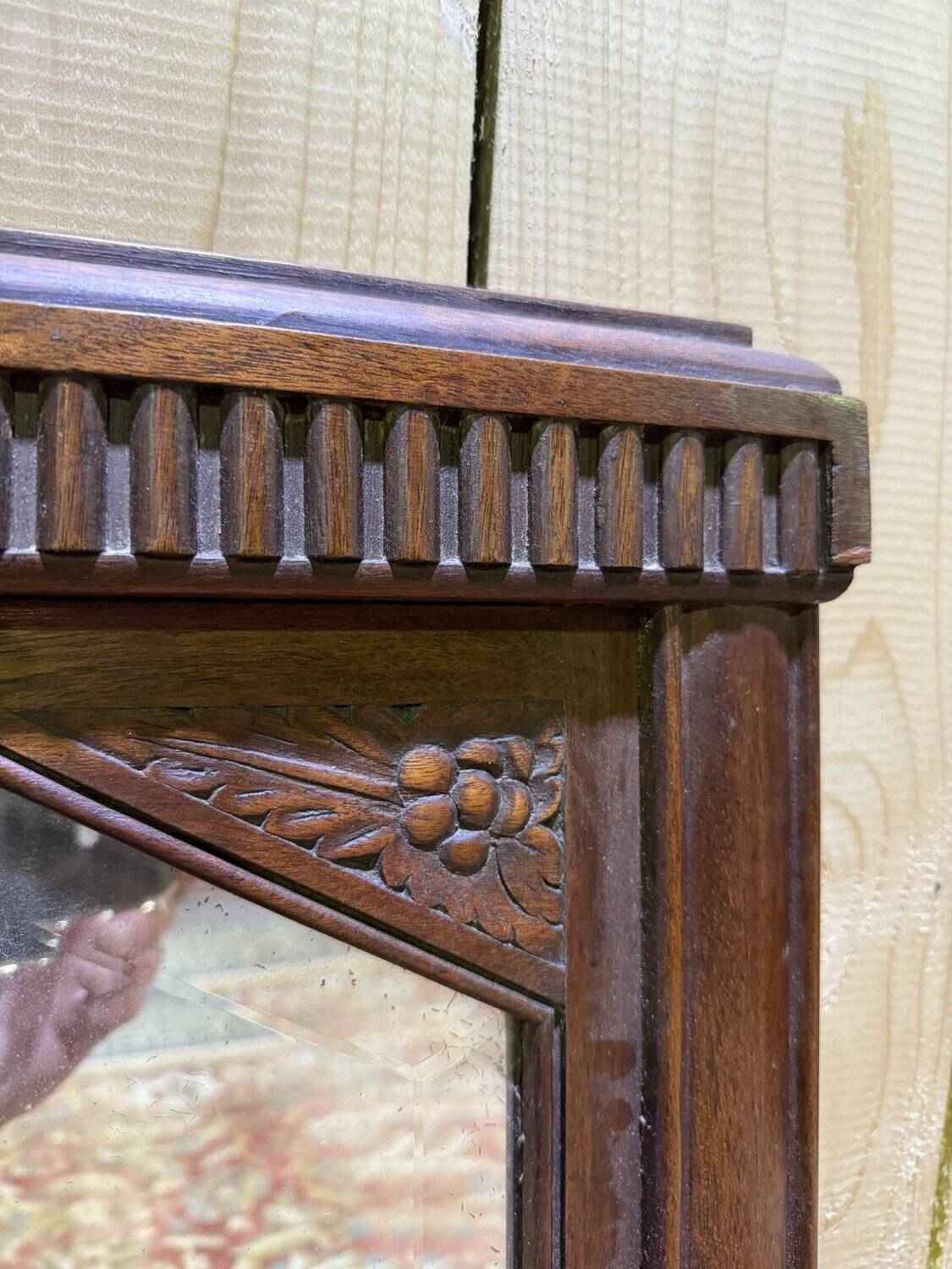 Art Deco period walnut mirror