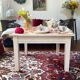 Farmhouse coffee table in antique weathered wood