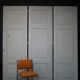 Antique painted wooden doors