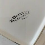 Beurrier en barbotine italienne citron peinte à la main