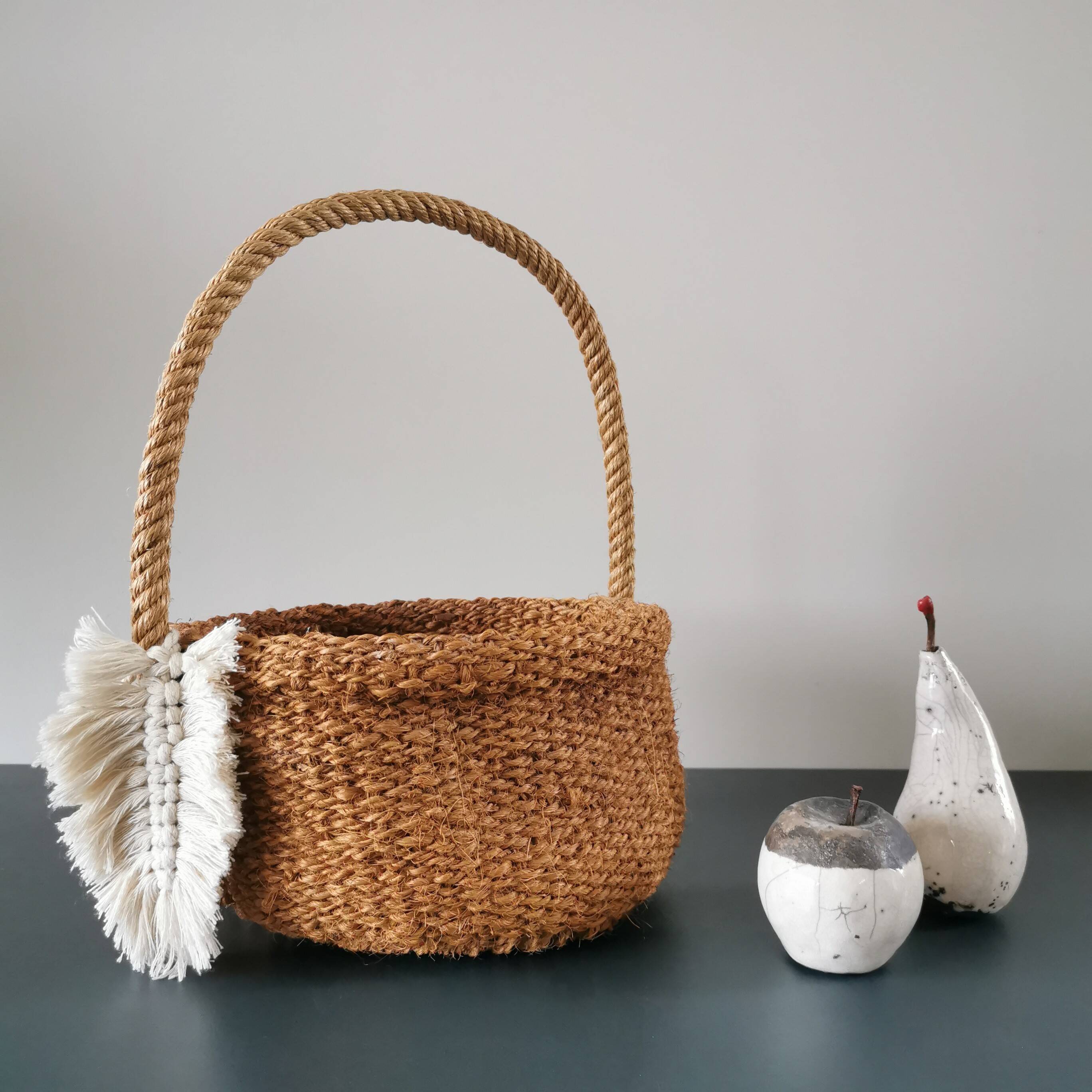 Coconut fiber basket